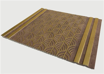 Retro Wood Gold Accent PS Indvendig vægpanel
